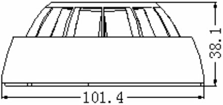 TW-ZOM-GW601感溫火災探測器外形尺寸圖
